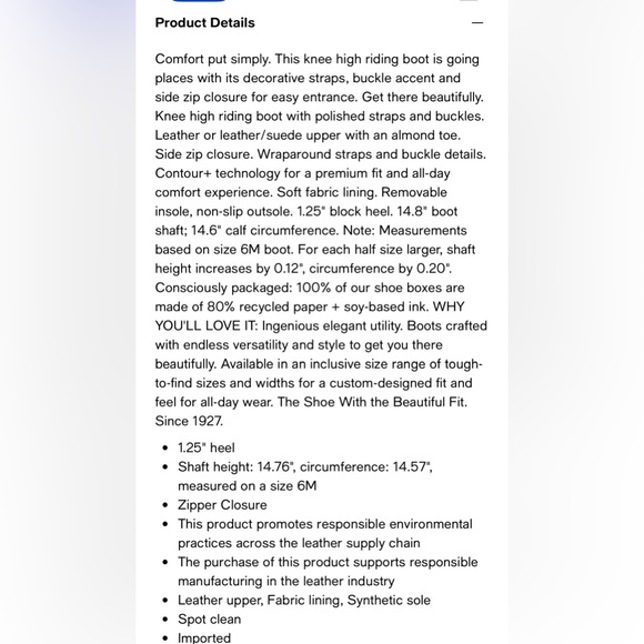 NWOT Naturalizer high boots size 10 WIDE - Picture 7 of 7